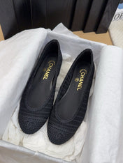 CC 25 Ballet Flat Black Raffia