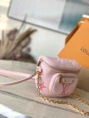 MINI BUMBAG 17 IN GRADIENT PINK MONOGRAM EMPREINTE LEATHER GOLD HARDWARE