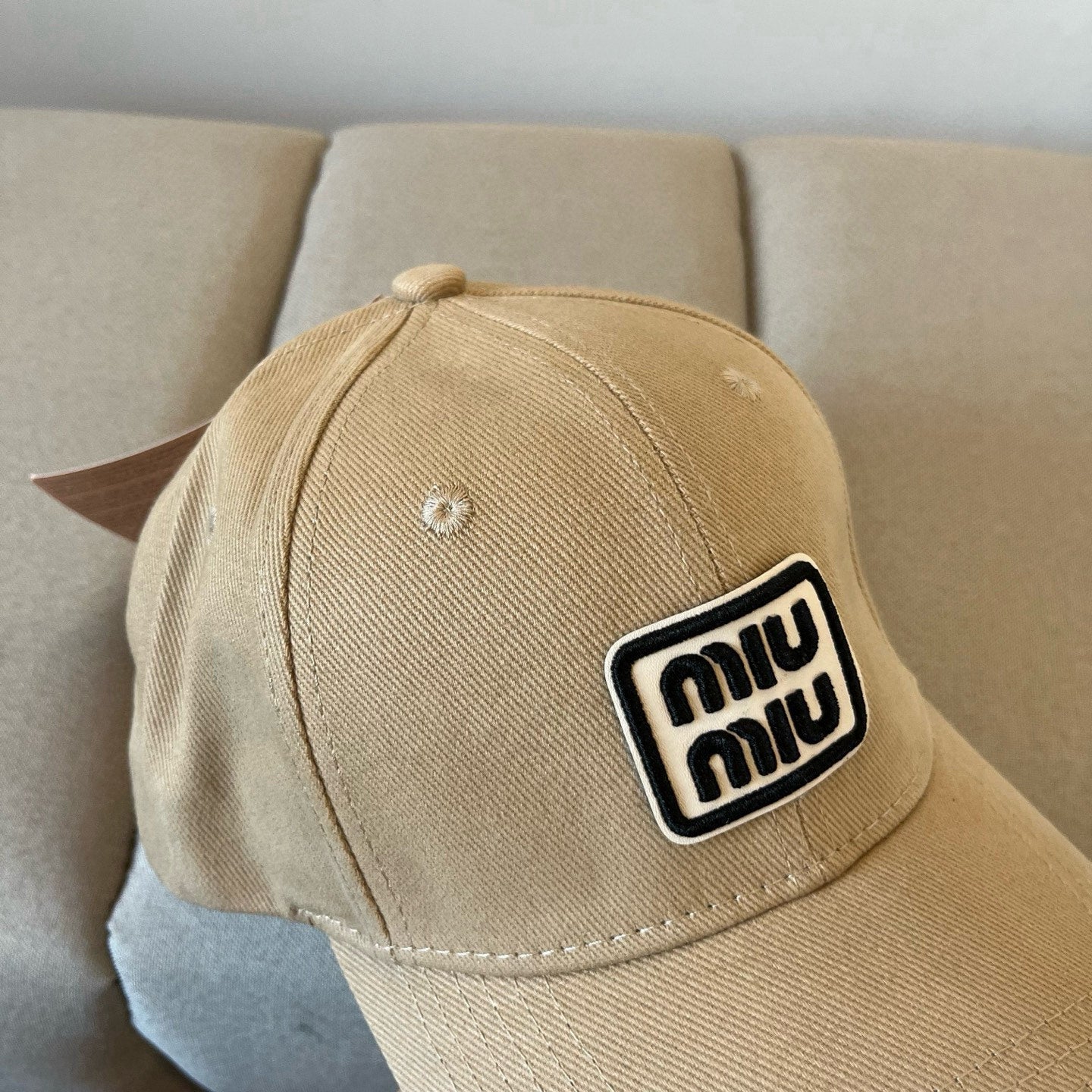 MM BASEBALL CAP IN BEIGE KHAKI FABRIC STYLE 3