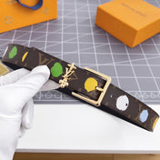 LV BLOOM 30 MM IN COLORFUL MONOGRAM CALFSKIN GOLD HARDWARE
