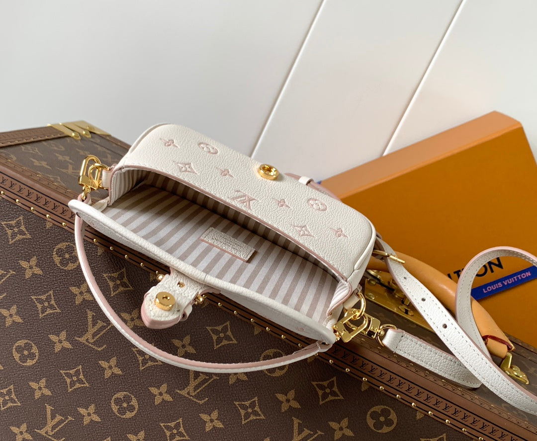 NANO DIANE 19 IN WHITE MIX PINK MONOGRAM EMPREINTE LEATHER