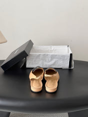 CHANEL 26S SLINGBACK FLAT IN BLACK AND BEIGE CALFSKIN