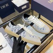 DIOR 26S B01 MATCHPOINT SNEAKER IN BLUE & WHITE OBLIQUE JACQUARD CANVAS AND SUEDE