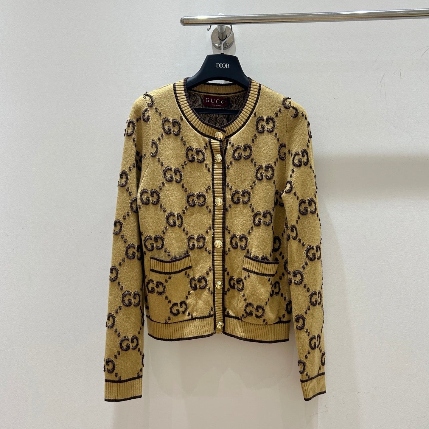 GUCCI 26S ROUND-NECK BUTTON-UP CARDIGAN 547