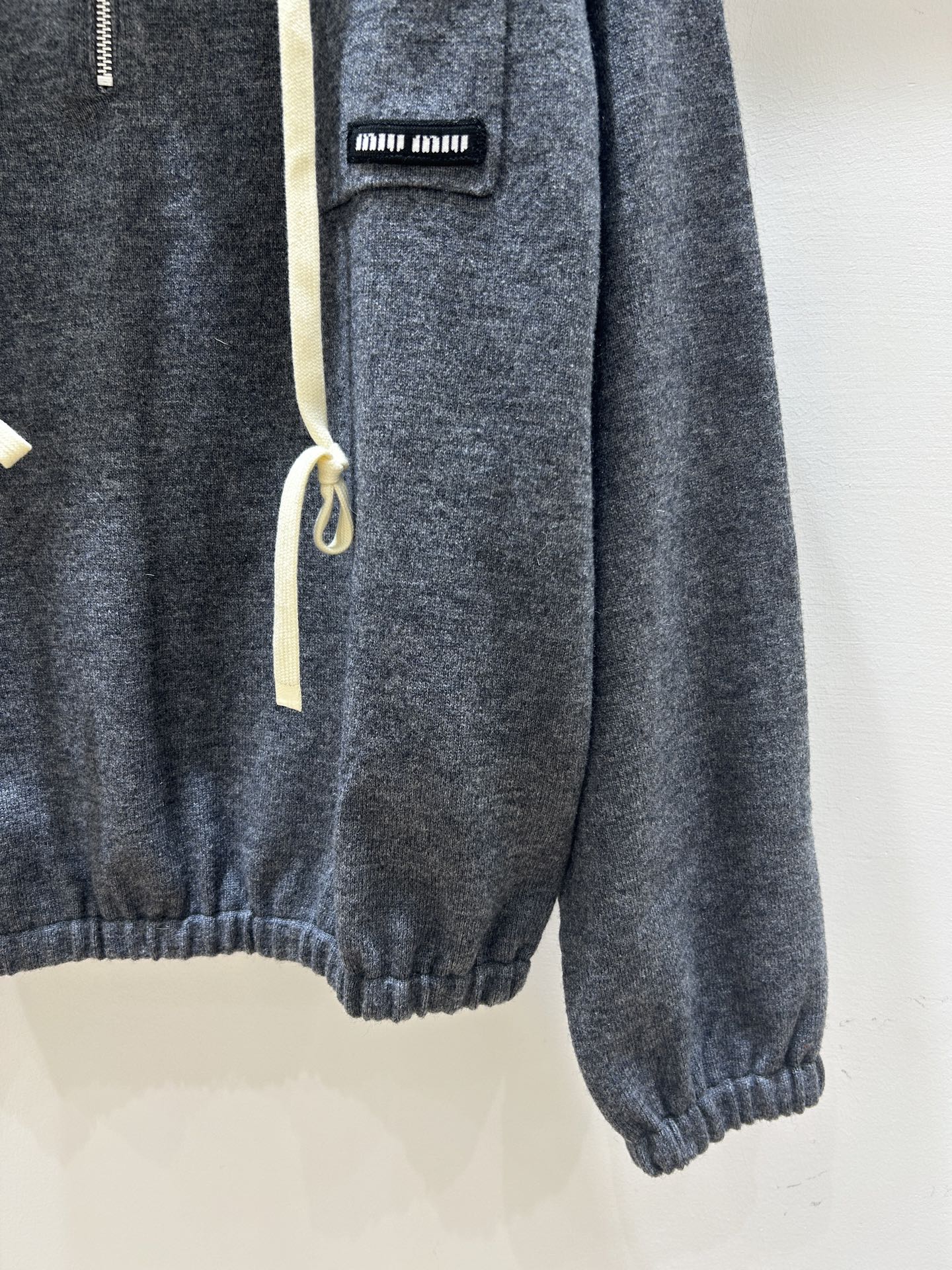 MIUMIU 26S HALF-ZIP SWEATSHIRT 1473