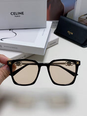 TRIOMPHE SUNGLASS 497818 IN SILVER METAL LIGHT BROWN LENSES