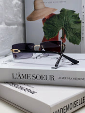 C DE RECTANGULAR FRAME SUNGLASSES 518454 IN METAL