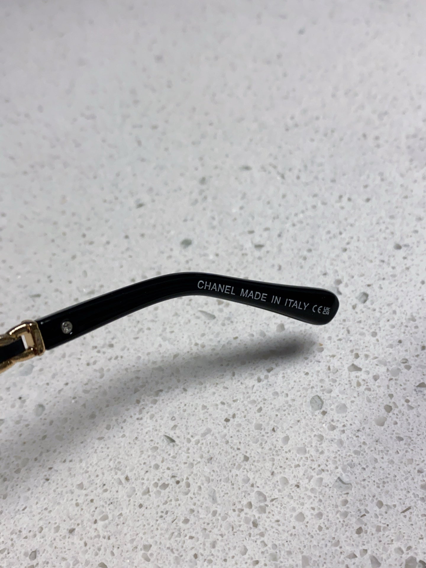 SQUARE SUNGLASSES 632030 IN BLACK ACETATE CLEAR LENSES