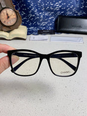 SQUARE SUNGLASSES 3392 IN BLACK ACETATE CLEAR LENSES
