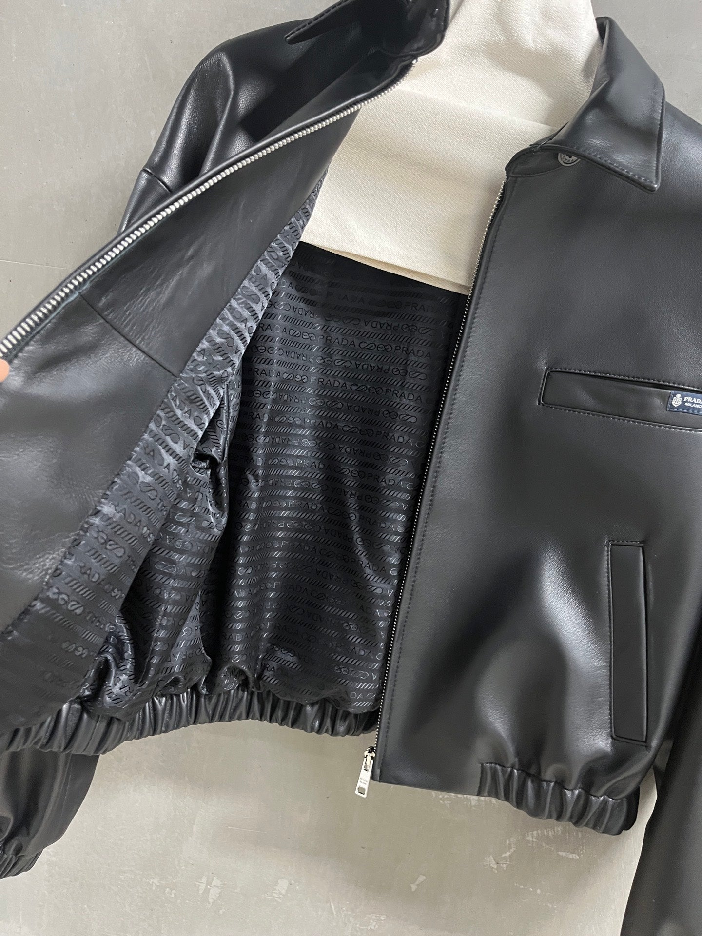 PRADA 26S LEATHER JACKET 1101