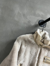 HERMES 26S SHEARLING CROPPED JACKET 837