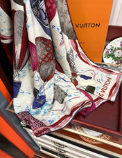 UP AND AWAY 140 CM SQUARE SILK SCARF COLORFUL 400073
