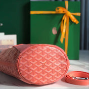 SMALL BELHARRA 24 IN PINK GOYARDINE CANVAS AND LAMBSKIN