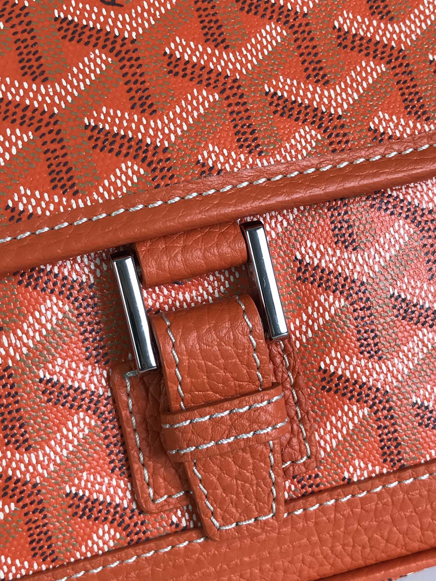 GRAND BLEU 16 IN ORANGE GOYARDINE CANVAS AND LAMBSKIN