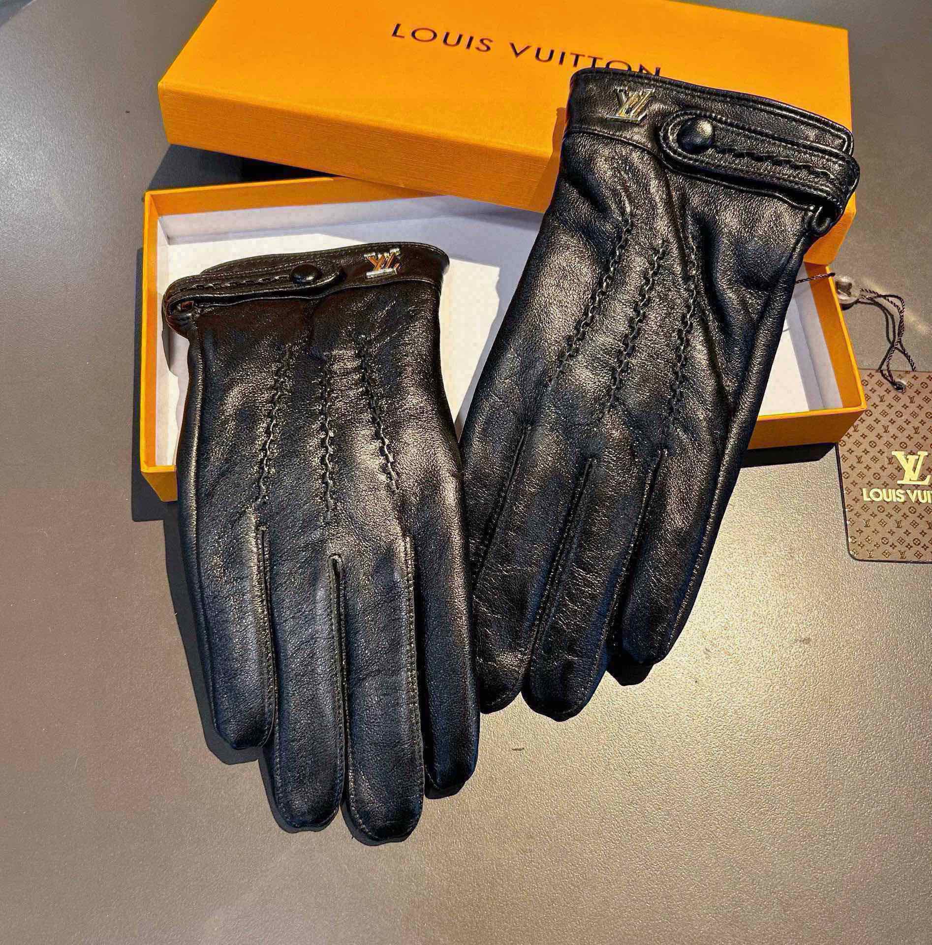 GLOVES IN BLACK LAMBSKIN 456344