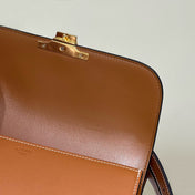 MINI CLAUDE 22 SHINY CALFSKIN CINNAMON BROWN