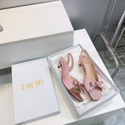 DIOR 26S BOW SLINGBACK SANDALS 45MM IN PINK SATIN