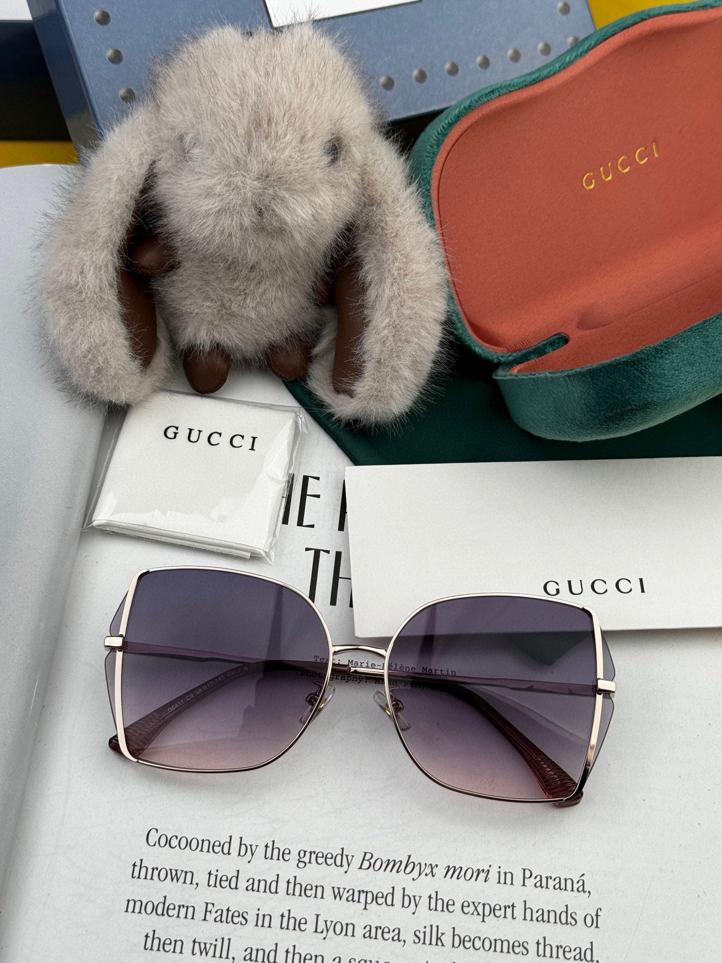 OVERSIZED RECTANGULAR FRAME SUNGLASSES G1641 IN METAL