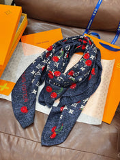 LV SCARF 140 CM IN SILK-CASHMERE BLEND 737269