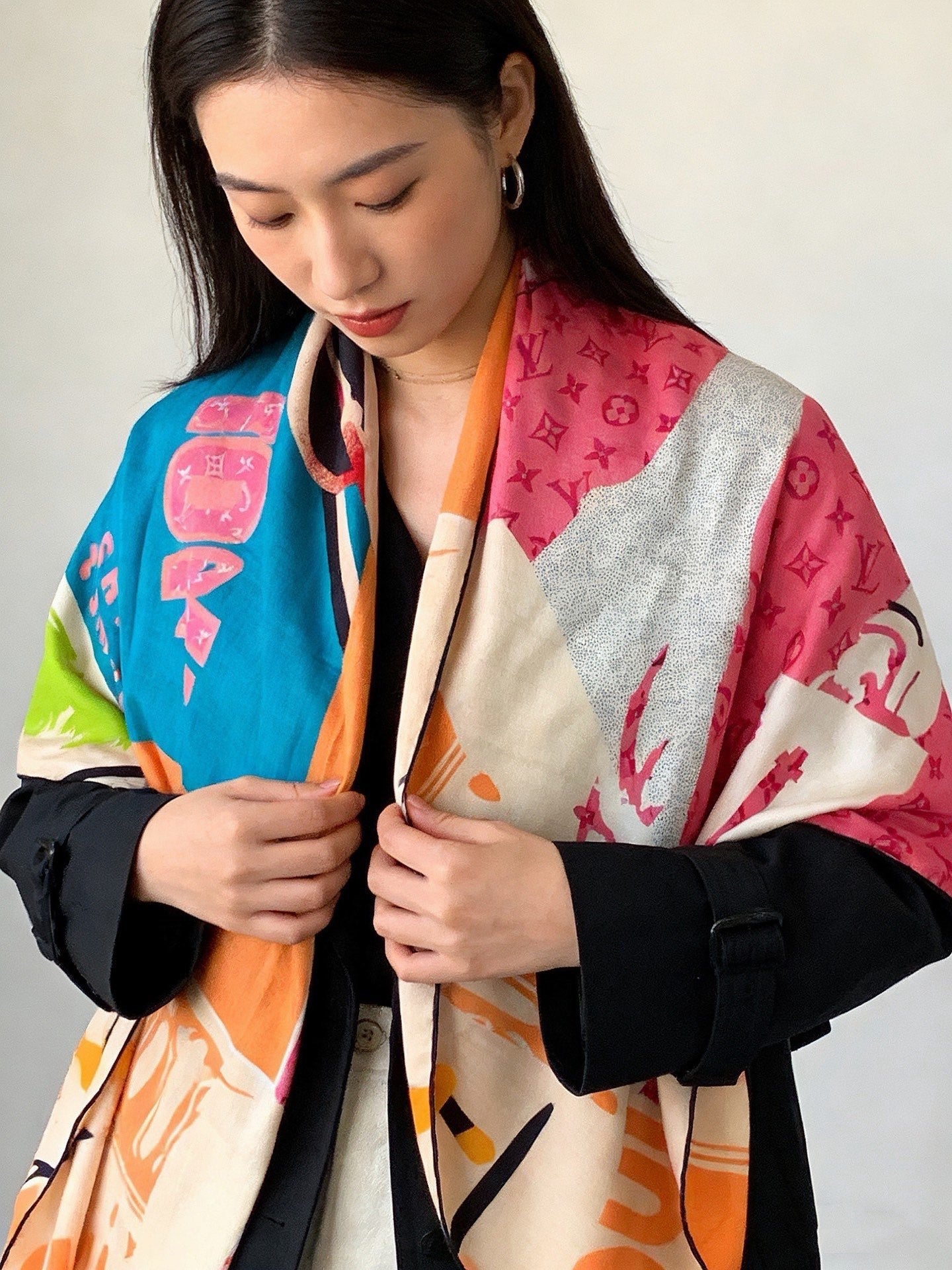 LV 26S SCARF 135 IN CASHMERE AND SILK 320862