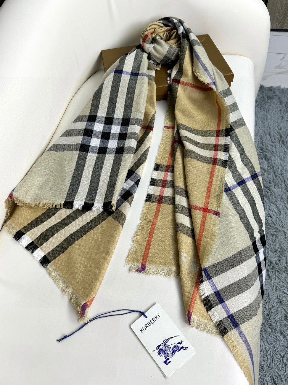 BBR SCARF 220 CM IN SILK CASHMERE 481239