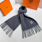HERMES 25S SCARF 190 IN CASHMERE 986002