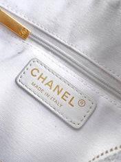 CHANEL 25S SHOPPING BAG 18 CM IN SILVER RHINESTONE-STUDDED