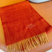 UNIE BRODEE GM MUFFLER IN SCARLET RED CASHMERE