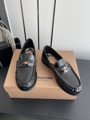 BURBERRY 26S LOAFERS IN BLACK CALFSKIN