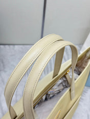 PRADA 25S RE-EDITION 1978 MEDIUM 35 IN DESERT BEIGE NYLON AND SAFFIANO CALFSKIN
