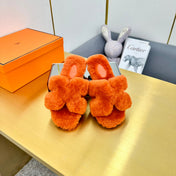 ORAN SHEARLING SANDALS SALAMANDER ORANGE