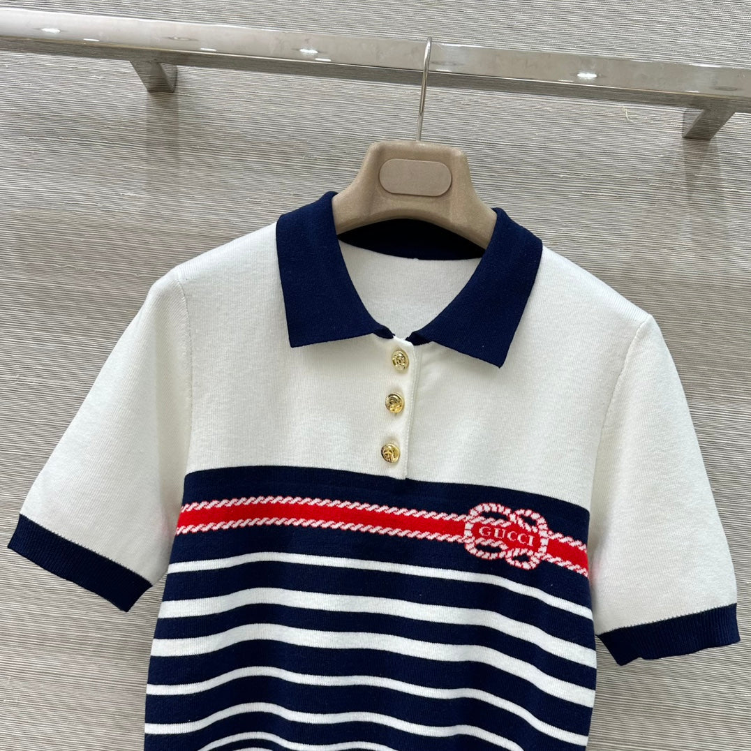 GUCCI SHORT-SLEEVE KNIT TOP 138