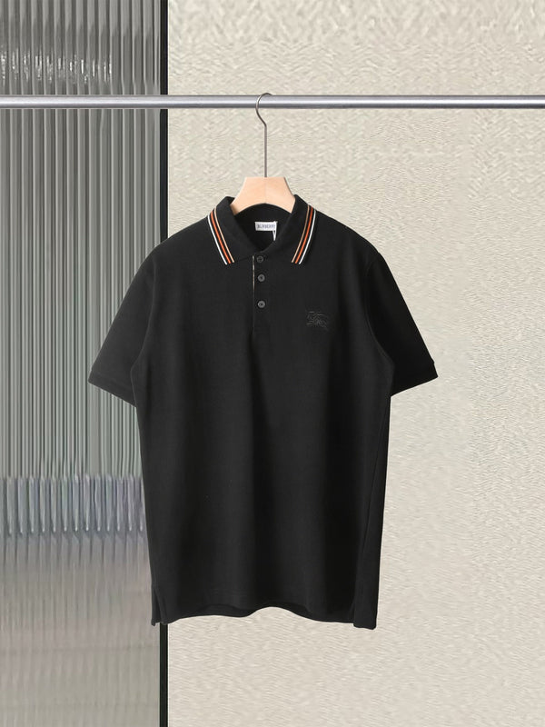 Burberry 25 Polo T- Shirt Black Cotton 232686