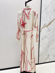 HERMES 25S LONG SILK DRESS 134