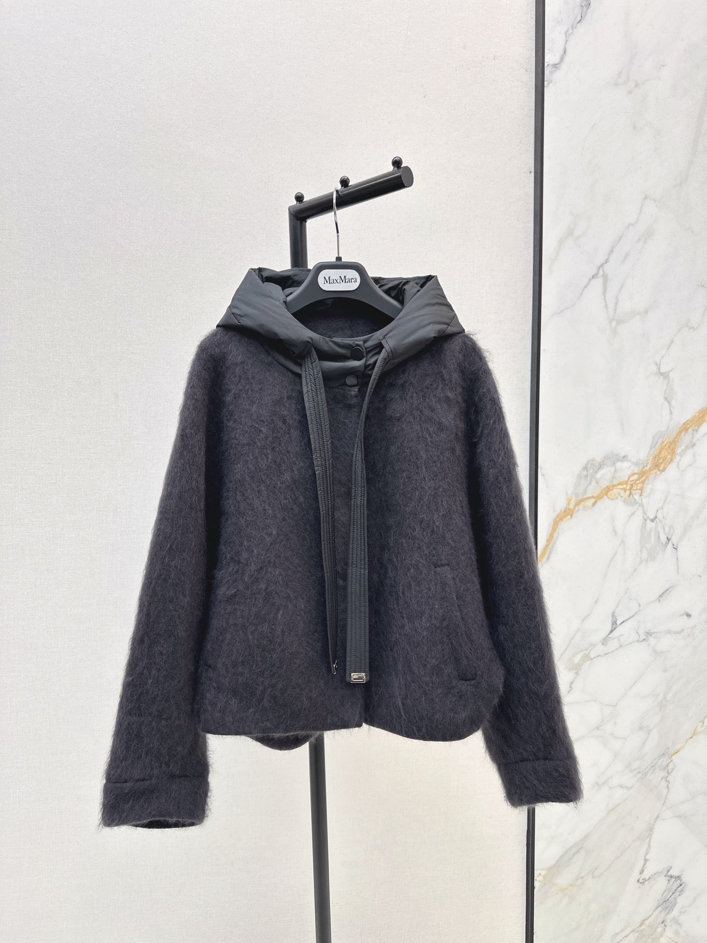MAX MARA 25S HOODED KNIT JACKET 105
