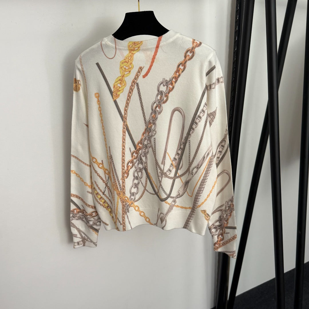 HERMES 25S LONG-SLEEVE KNIT SWEATER 272