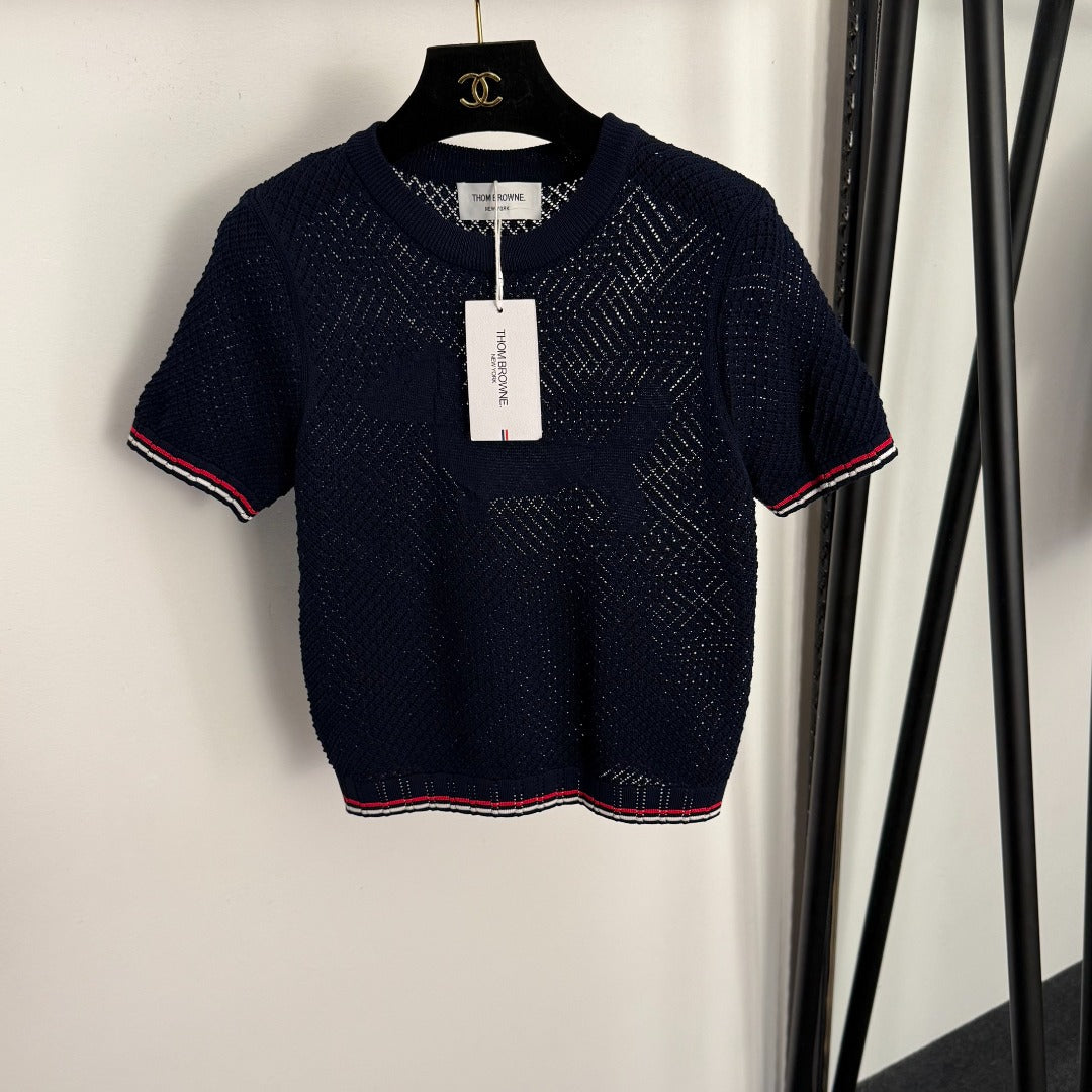 THOM 26S SHORT-SLEEVE KNIT TOP STYLE 27
