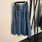 RALPH LAUREN 26S HIGH WAIST DENIM MIDI SKIRT 463