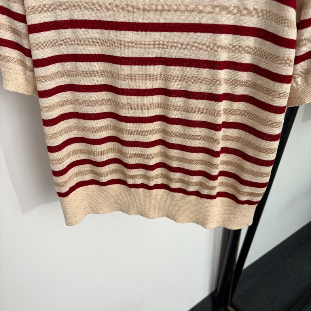 VALENTINO 26S SHORT-SLEEVE TURTLENECK KNIT TOP 436