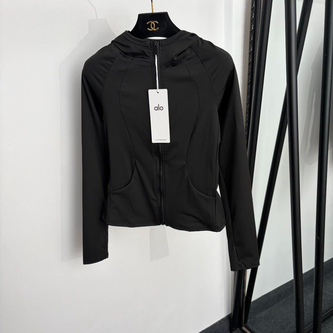 ALO 26S LONG-SLEEVE HOODED WINDBREAKER JACKET 341