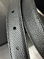 YSL 25S BELT 20 MM IN BLACK GRAINED CALFSKIN 543671