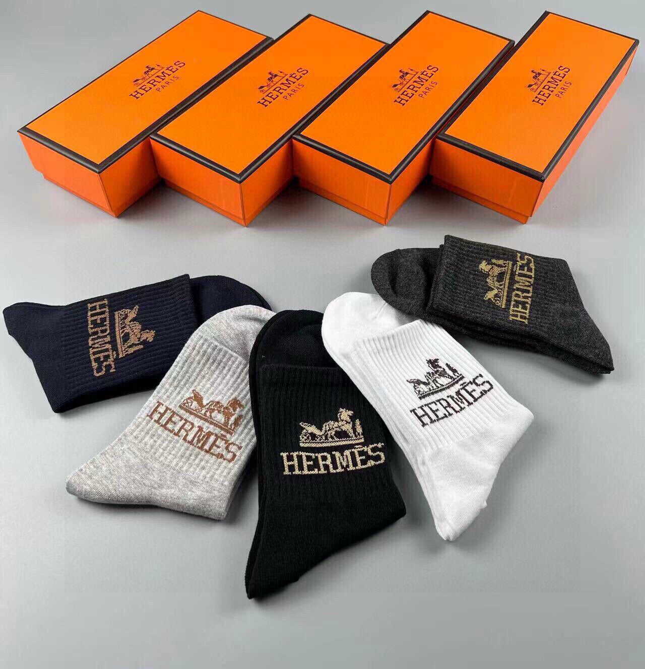 HERMES 26S ANKLE SOCKS 135118 (1 BOX)