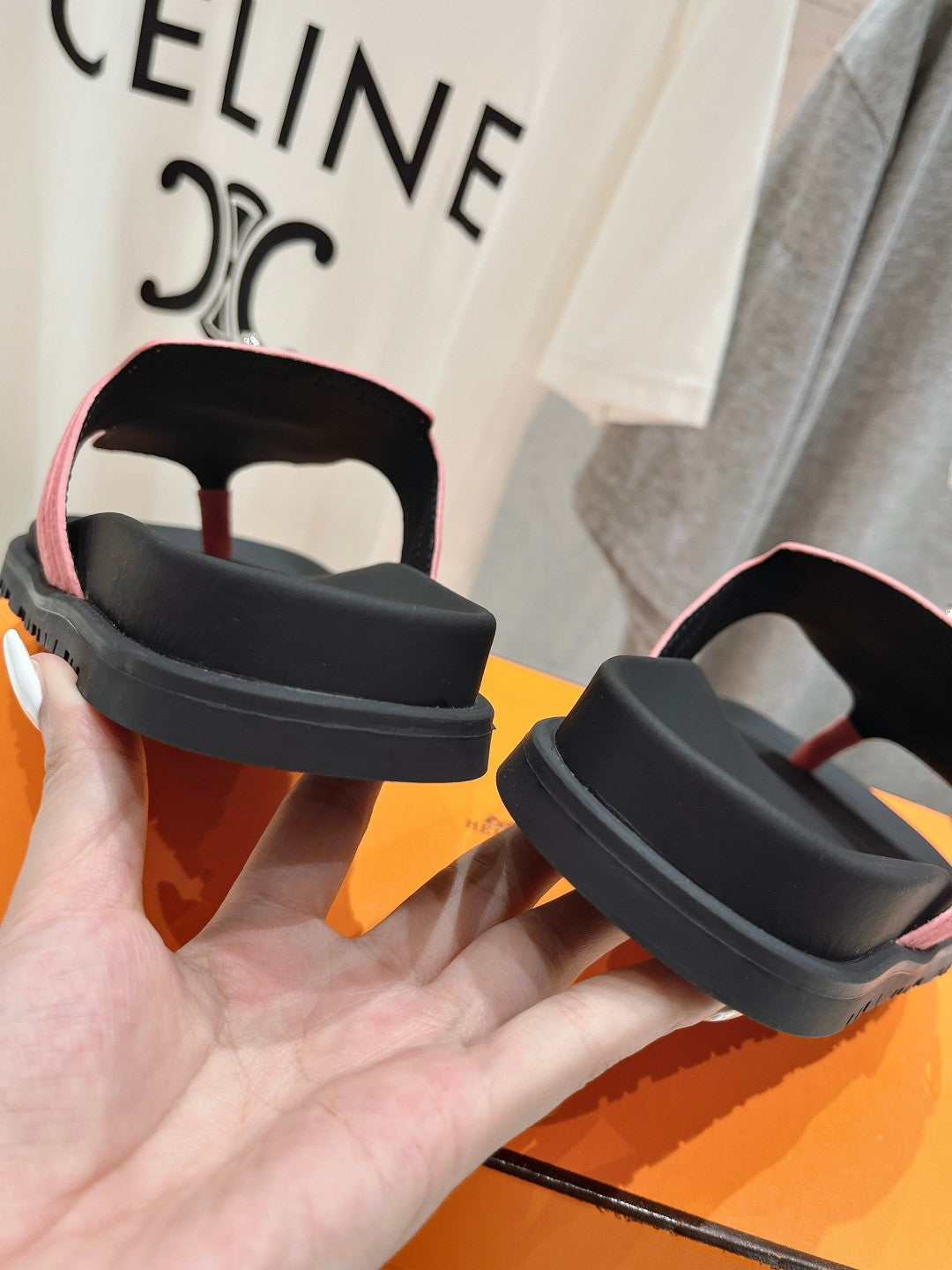 EMPIRE SANDAL BLACK MIX PINK SUEDE