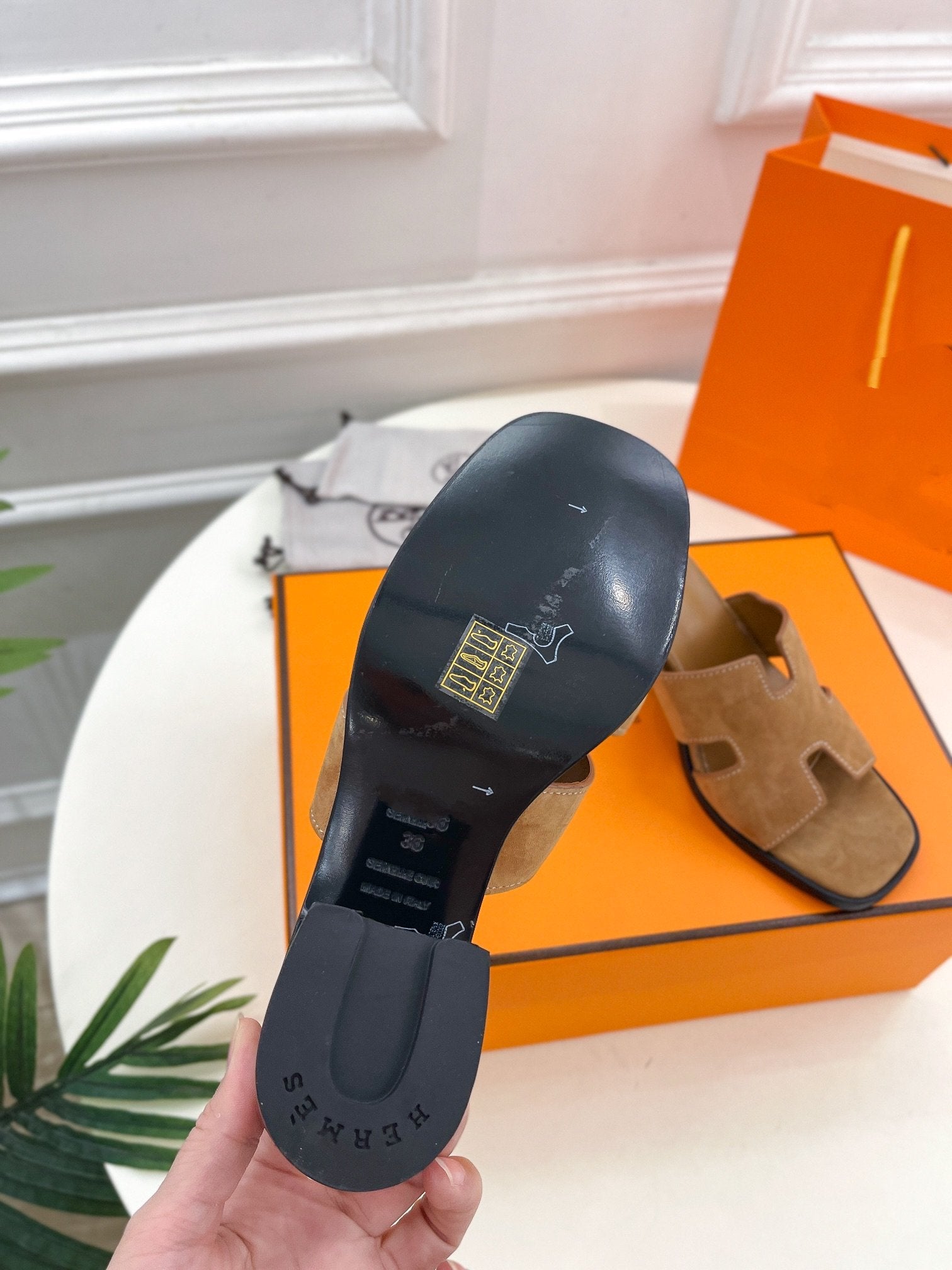HELIA 60 SANDAL BROWN SUEDE