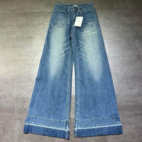 CELINE 26S HIGH-WAIST WIDE-LEG JEANS 744