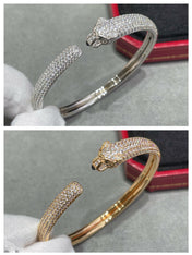 PANTHERE FULL DIAMOND OPEN BRACELET