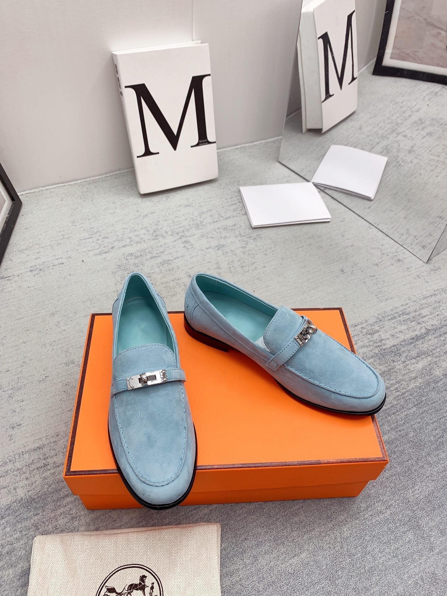Destin Loafer Suede Light Blue