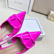 Vlogo Signature Slingback Pink Calfskin